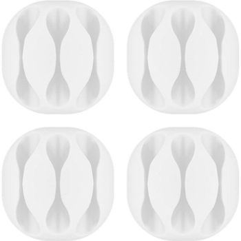Organizador de cables Goobay 70373 autoadhesivo blanco pack 4 piezas