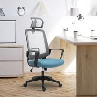 silla oficina de poliester espuma nylon vinsetto 635x63x1255cm-azul