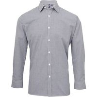 premier camisa manga larga microcheck para hombre