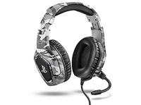 auriculares gaming - trust gxt 488 de diadema con cable para ps4 microfono control volumen gris camo