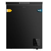 cecotec congelador horizontal de 142 l bolero coolmarket chest 142 black e acabado en negro compresor inverter plus