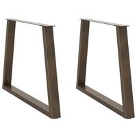 patas para mesa de comedor en forma de v 2 unidades acero natural 90 x 72-733 cm vidaxl
