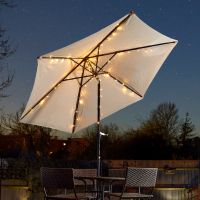 solar parasol string lights 72 led