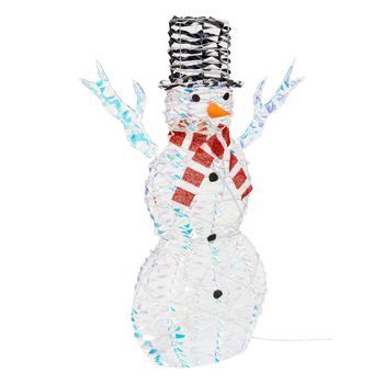 Cinta Iridiscente En Forma De Muñeco De Nieve 200 Led H.90cm - Feeric Lights & Christmas