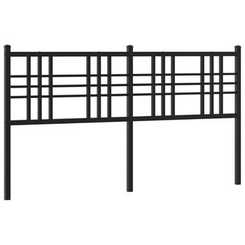Cabecero De Cama | Panel De Cabecera | Decoración De Pared De Metal Negro 160 Cm