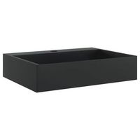 lavabo de bano moderno  lavabo de fundicion de mineralmarmol negro mate 50x38x11 cm
