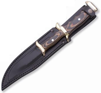 Cuchillo Alpina 8504-K Miguel Nieto de 36 cms, con hoja de acero de 11 / 23 cms y mango de Madera stamina y Zamak con funda de piel de primera calidad (marrón)
