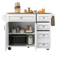 isla de cocina blanca y mueble buffet con almacenamiento mesa plegable 110x75x92cm mdf y metal