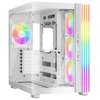 be quiet light base 600 lx argb midi tower atx doble cristal templado usb-c blanca
