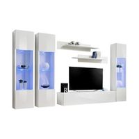 mueble para tv fly c3 de diseno color blanco brillante mueble colgante moderno y a la moda para tu sala de estar