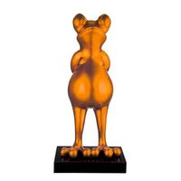 casablanca by gilde figura decorativa escultura rana rana naranja metalico h 68 cm