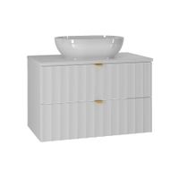 mueble lavabo individual 80cm paneles de melamina y mdf blanco