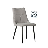 packs 2 sillas tela gris 46 cm x 85 cm cm