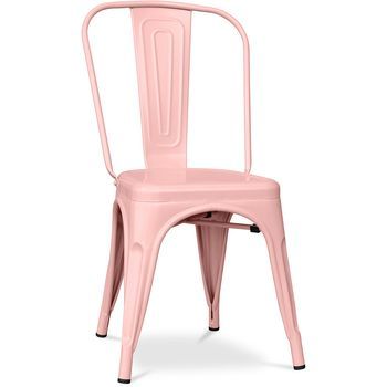Silla De Comedor - Diseño Industrial - Acero - Mate - Nueva Edición -stylix  Naranja Paste