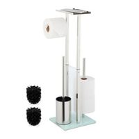 asiento de inodoro independiente con estante - silvertransparent - 163x355x21cm
