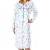 floral print round neck flannel nightdress