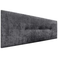 dhome cabecero de lana natural con botones 150x50cm camas 150 - gris oscuro