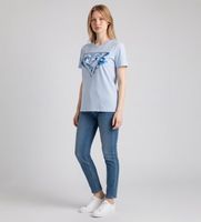 guess para mujer w6gi11k3026 camiseta triangle azul xs casual algodon manga corta