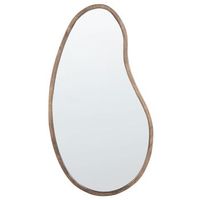 espejo de pared de estilo escandinavo con marco de madera de paulownia decorativo marron claro cabidos