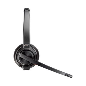 Auriculares Poly Savi 8220 inalámbricos Bluetooth para oficina con Cancelación de Ruido y base de carga negros