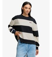 superdry para mujer w2012609a sudadera ess stripe slouchy marino xs casual algodon