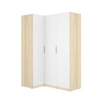 armario esquinero emax 3 puertas blanconatural 2035x1424x95 cm