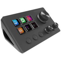 mars gaming msd-two control deck compacto 6 teclas lcd personalizables  3 botones 3 ruedas multifuncionales control deck slim ergonomico software de control y plug-ins windows y macos