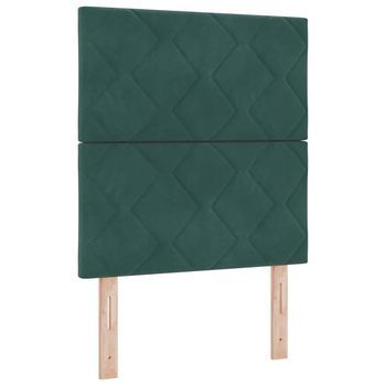 Cabecero Verde Oscuro 80 Cm Terciopelo Vidaxl