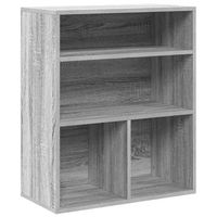 estanteriarlibreriararmario de libros madera ingenieria gris sonoma 60x30x715 cm