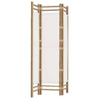 biombo plegable de 3 paneles bambu y lona 120 cm vidaxl