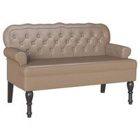 banco chesterfield capuchino 1195 x 645 x 75 cm vidaxl