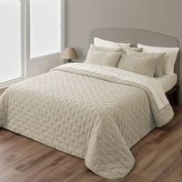 colcha verano geometrico  funda de cojin 90 cm rufino diaz beige