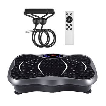 Plataforma De Vibración De Terapia Estética Y Salud Integral. Reflexología Magnética Con 99 Velocidades, 5 Modos, Control Remoto Y Música Bluetooth. 54x31x12,5 Cm. Color: Negro
