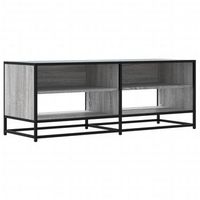 mueble tv metal y madera ingenieria gris sonoma 1205x40x46 cm vidaxl
