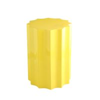 mesa auxiliar redonda de aluminio o335cm - amarillo
