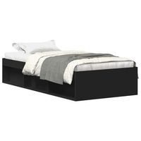 estructura de cama negra 90x190 cm