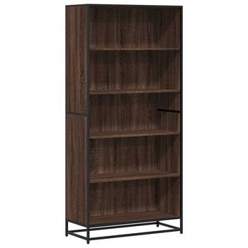 Estantería Madera De Ingeniería Marrón Roble 80,5x35x170,5 Cm