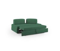 liberty sofa sin puff extraible y respaldo desmontable en tela impermeable 200 cm verde