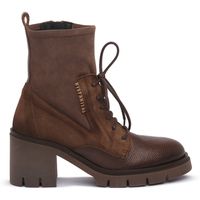hispanitas botines velour avellana para mujer
