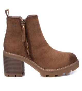 Refresh para mujer. 17212502-CAMEL Botines 172125 marrón (37), 5 a 8cm, Ante, Cremallera, Casual