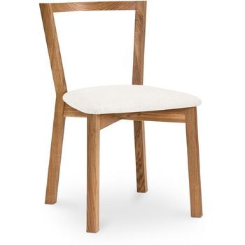 Silla De Comedor De Estilo Escandinavo De Madera Blanco