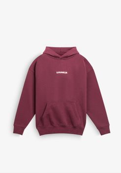 Hoodie/Sudadera Con Capucha - D.Franklin - Classic Oversize Hoodie Wine - Talla - Color Red - Estilos de Hombre y Mujer