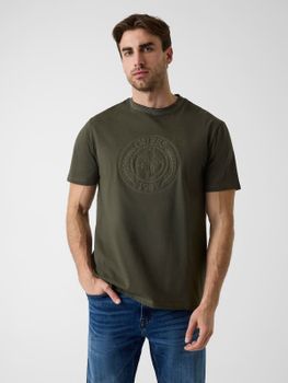 Camiseta Con Logo Bordado