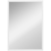 homcom espejo bano rectangular 50x70 cm espejo de pared decorativo para salon entrada pasillo blanco   aosom espana