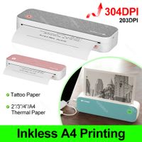peripage a40 203dpi 304dpi portatil a4 mini impresora de papel termico sin tinta inalambrico bluetooth telefono foto tamano a4 maquina fabricante