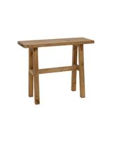 consola de madera maciza en tono envejecido de 100x80cm