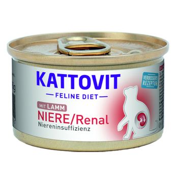 Kattovit Renal 24 x 85 g en latas para gatos - Pack Ahorro - Cordero