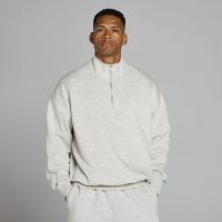 mp mens rest day oversized 14 zip - light grey marl - xl