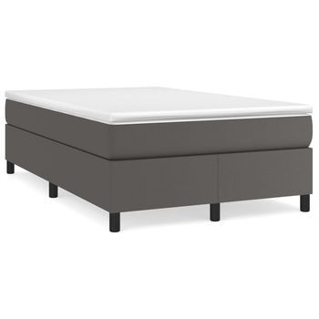Cama Tapizada 203x120x35 Cm Vinilo - Gris