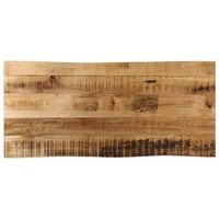 tablero de mesa  tablero de escritorio  superficie de mesa borde natural madera maciza mango 100x40x25 cm cfw542553
